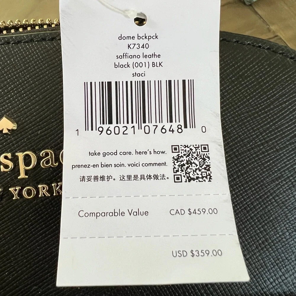 NWT Kate Spade Staci leather backpack